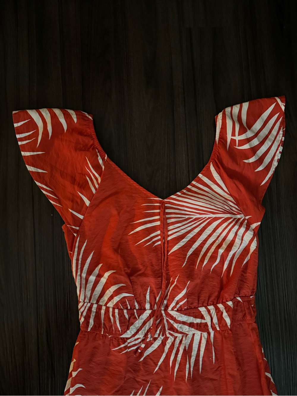 Naif Tropical Print Retro Tiki Flutter Sleeve Maxi Dress Sz L - Picture 7 of 15